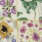 1 Yard Stretch Cotton Canvas Print White Floral Patchwork Midsummer Festive